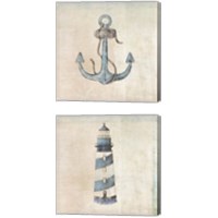 Framed 'Blue Nautical 2 Piece Canvas Print Set' border=