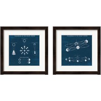 Framed 'Solar System Blueprint 2 Piece Framed Art Print Set' border=