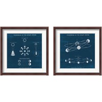 Framed Solar System Blueprint 2 Piece Framed Art Print Set