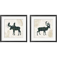 Framed 'Plaid Lodge 2 Piece Framed Art Print Set' border=