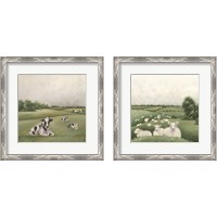 Framed 'Down on the Farm 2 Piece Framed Art Print Set' border=