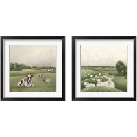 Framed 'Down on the Farm 2 Piece Framed Art Print Set' border=