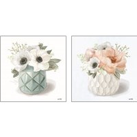 Framed Winter Anemones 2 Piece Art Print Set