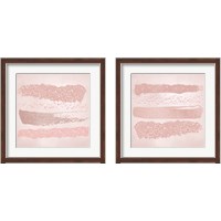 Framed 'Pink Glitter 2 Piece Framed Art Print Set' border=