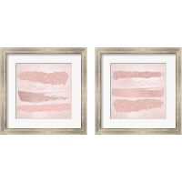 Framed 'Pink Glitter 2 Piece Framed Art Print Set' border=