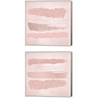 Framed 'Pink Glitter 2 Piece Canvas Print Set' border=