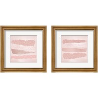 Framed 'Pink Glitter 2 Piece Framed Art Print Set' border=