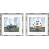Framed 'Garden Truck & Barn 2 Piece Framed Art Print Set' border=
