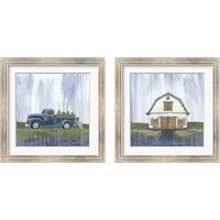 Framed Garden Truck & Barn 2 Piece Framed Art Print Set