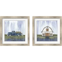 Framed 'Garden Truck & Barn 2 Piece Framed Art Print Set' border=