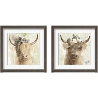 Framed 'Cow and Crown 2 Piece Framed Art Print Set' border=