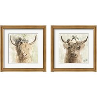 Framed Cow and Crown 2 Piece Framed Art Print Set