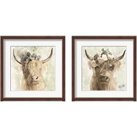 Framed Cow and Crown 2 Piece Framed Art Print Set