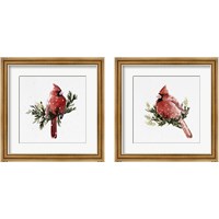 Framed Cardinal with Snow 2 Piece Framed Art Print Set