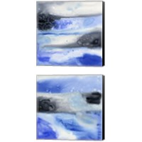 Framed 'Laguna Azul 2 Piece Canvas Print Set' border=