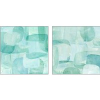Framed 'Sea Glass Reflection 2 Piece Art Print Set' border=