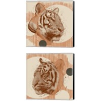 Framed Pop Art Tiger 2 Piece Canvas Print Set