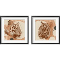 Framed 'Pop Art Tiger 2 Piece Framed Art Print Set' border=