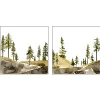 Framed 'Pine Hill 2 Piece Art Print Set' border=