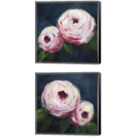 Framed 'Ethereal Blooms 2 Piece Canvas Print Set' border=
