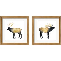 Framed 'Elk Aglow 2 Piece Framed Art Print Set' border=