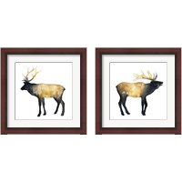 Framed 'Elk Aglow 2 Piece Framed Art Print Set' border=