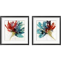 Framed 'Splashed Flower 2 Piece Framed Art Print Set' border=