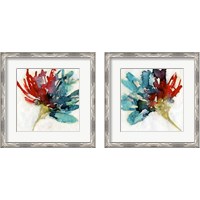 Framed 'Splashed Flower 2 Piece Framed Art Print Set' border=