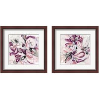 Framed 'Fuchsia Floral 2 Piece Framed Art Print Set' border=