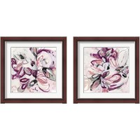 Framed Fuchsia Floral 2 Piece Framed Art Print Set