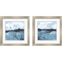 Framed Blue Coast Abstract 2 Piece Framed Art Print Set