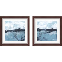 Framed 'Blue Coast Abstract 2 Piece Framed Art Print Set' border=