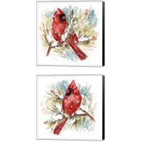 Framed 'Cardinal 2 Piece Canvas Print Set' border=