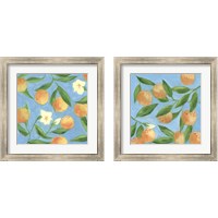 Framed 'Sweet Tangerine 2 Piece Framed Art Print Set' border=