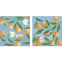 Framed 'Sweet Tangerine 2 Piece Art Print Set' border=