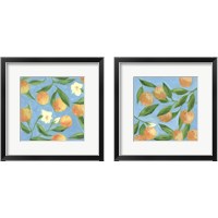 Framed 'Sweet Tangerine 2 Piece Framed Art Print Set' border=