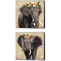 Framed 'Klimt Elephant 2 Piece Canvas Print Set' border=