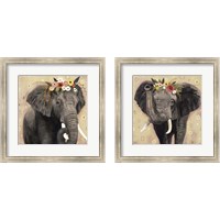 Framed 'Klimt Elephant 2 Piece Framed Art Print Set' border=