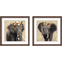 Framed 'Klimt Elephant 2 Piece Framed Art Print Set' border=