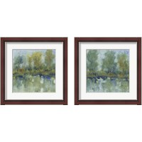 Framed 'Pond Reflection 2 Piece Framed Art Print Set' border=