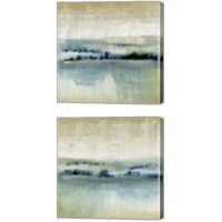 Framed 'Distant Shoreline 2 Piece Canvas Print Set' border=