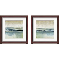 Framed 'Distant Shoreline 2 Piece Framed Art Print Set' border=