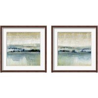 Framed 'Distant Shoreline 2 Piece Framed Art Print Set' border=