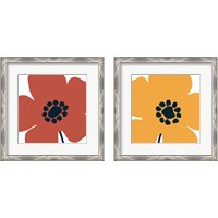 Framed 'Pop Art Floral 2 Piece Framed Art Print Set' border=