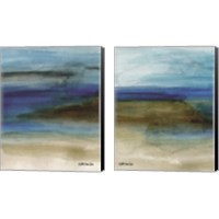 Framed 'Coastal Abstraction 2 Piece Canvas Print Set' border=