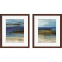 Framed 'Coastal Abstraction 2 Piece Framed Art Print Set' border=