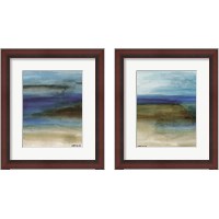 Framed 'Coastal Abstraction 2 Piece Framed Art Print Set' border=