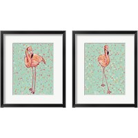 Framed Flamingo Portrait 2 Piece Framed Art Print Set