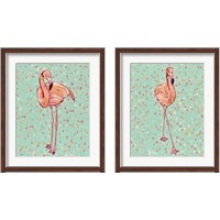 Framed Flamingo Portrait 2 Piece Framed Art Print Set