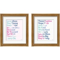 Framed 'Key to Happiness 2 Piece Framed Art Print Set' border=